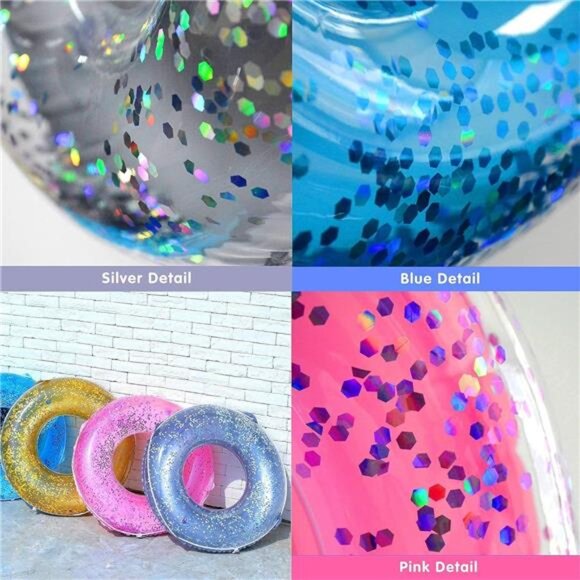 Kids 3 Pack Pool Floats Inflatable‎ Swimming Rings for Kids Pool Tubes Toys - Picture 5 of 6